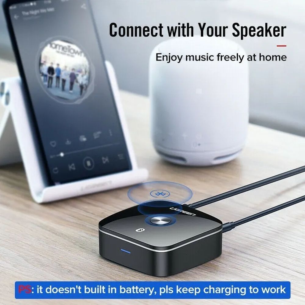Adaptador Receptor de Audio UGREEN Bluetooth 5.1 aptX HD (PN 40759)