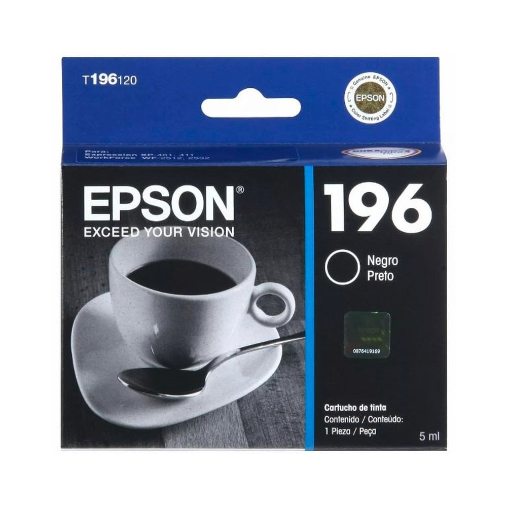 CARTUCHO EPSON 196 NEGRO EPSON PARA XP-20 XP-101 XP-201 XP-204 XP-211 XP-214 XP-401 XP-411 - T196120