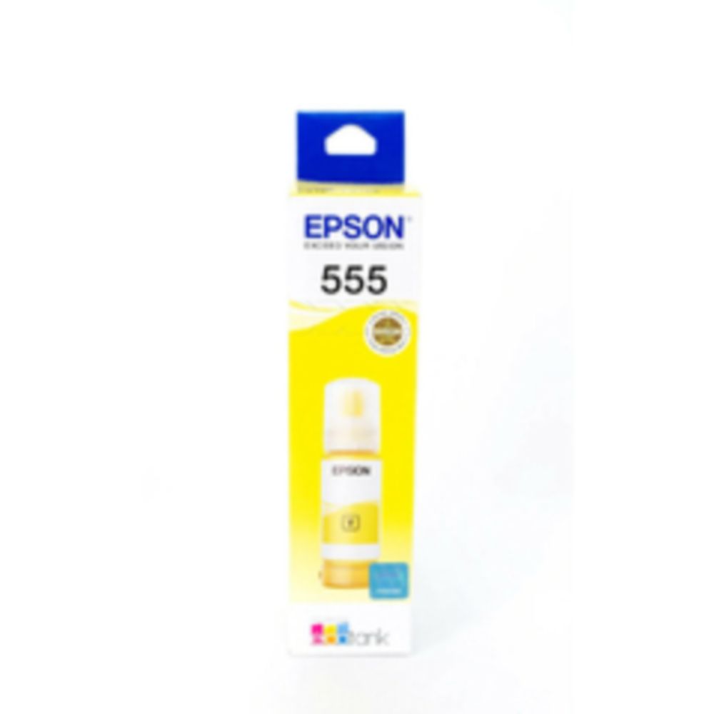Botella tinta EPSON T555 AMARILLO L8160 L8180 ORIGINAL T555420-AL