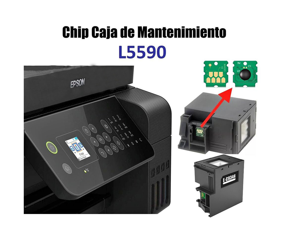 Chip Caja De Mantenimiento C9344 Chip C9344 Chip EPSON L5590 L3560 wf-2850 CHIP XP-4105 XP-3100