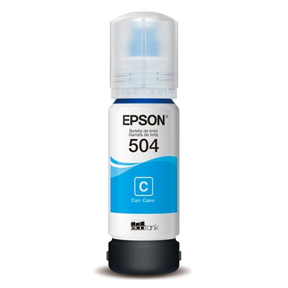 Botella Tinta Epson T504 azul Original Tinta Epson cian cyan 504 L4150 L4160 L4260 L6171 L6270 L6191 L14150 T504220-AL