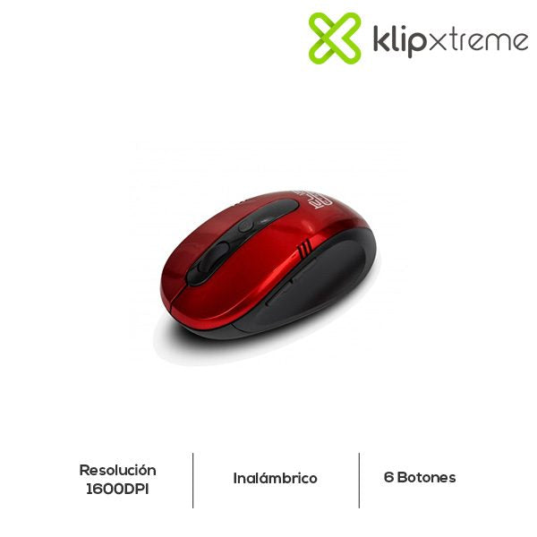 MOUSE INALAMBRICO Klip Xtreme VECTOR WIRELESS ROJO