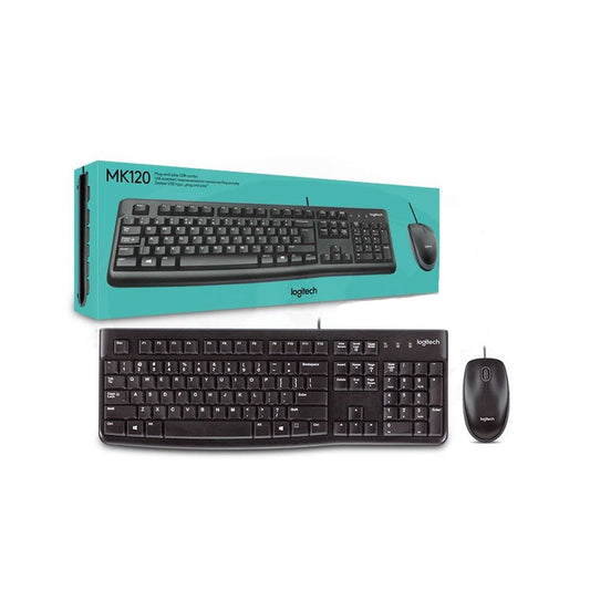 Kit Teclado Y Mouse Logitech MK120 ESTANDAR USB NEGRO