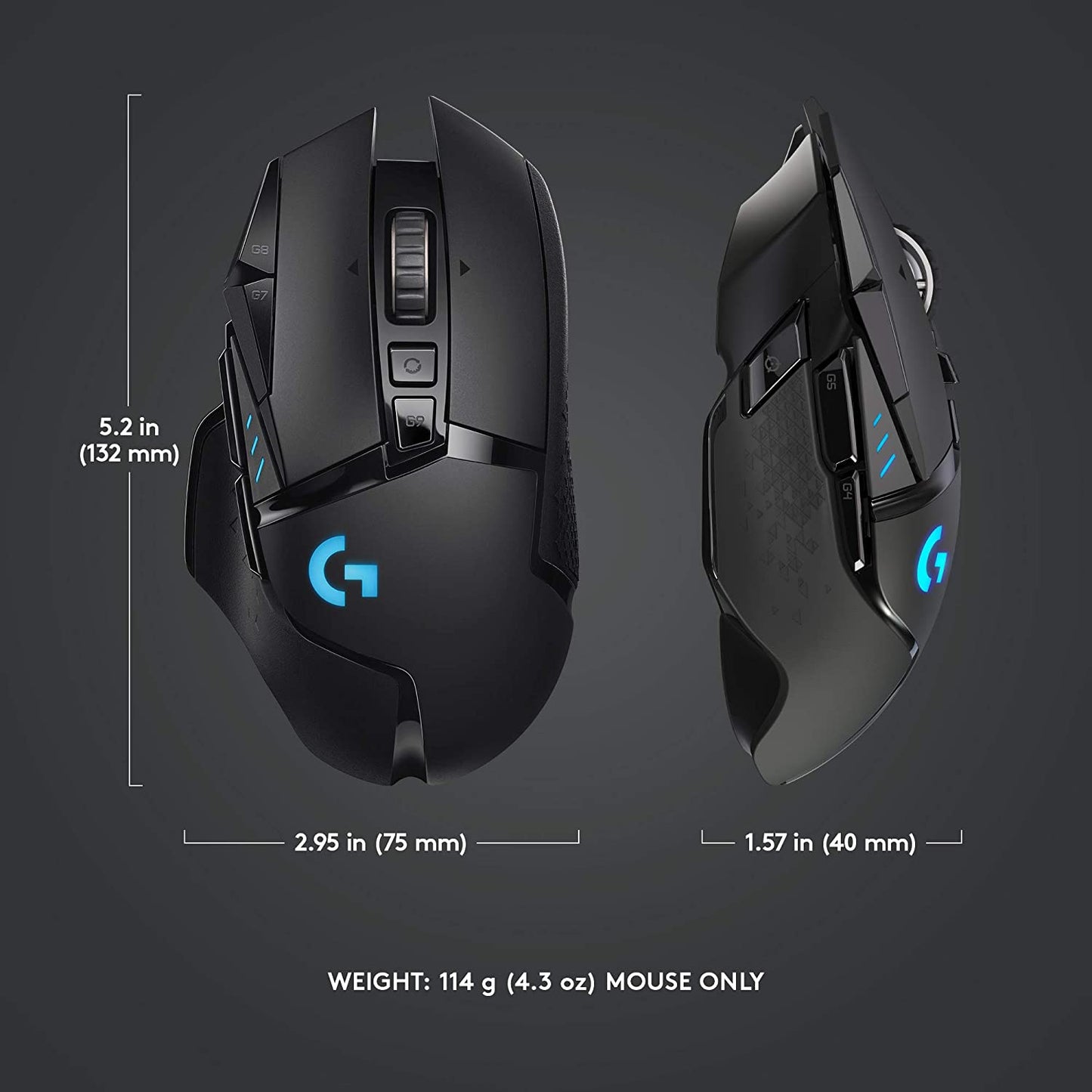 MOUSE GAMER LOGITECH G502 HERO 25k INALAMBRICO RGB LIGTHSPEED