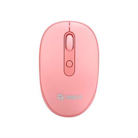 Mouse inalambrico USB Teros TE5075R Rosado 1600dpi USB 4 BOTONES