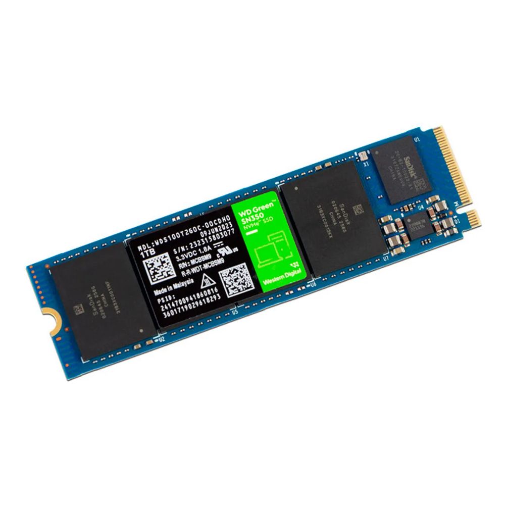 DISCO SSD M.2 WESTERN DIGITAL GREEN SN350 M2 NVMe 1TB PCI-E Gen3x4 (WDS100T2G0C)