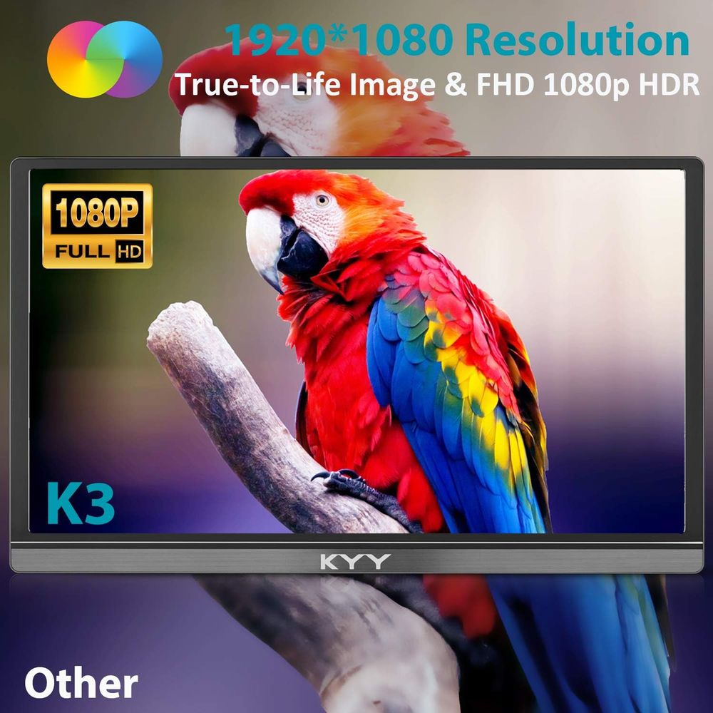 MONITOR PORTÁTIL KYY K3 15.6" IPS Full HD 1080p USB C HDMI INCLUYE FUNDA SMART