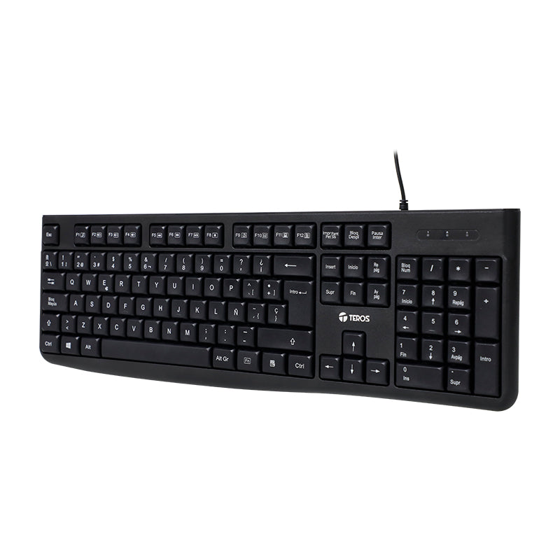 TECLADO MULTIMEDIA TE-4067S MULTIMEDIA USB 2.0 NEGRO NUMERICO TEROS