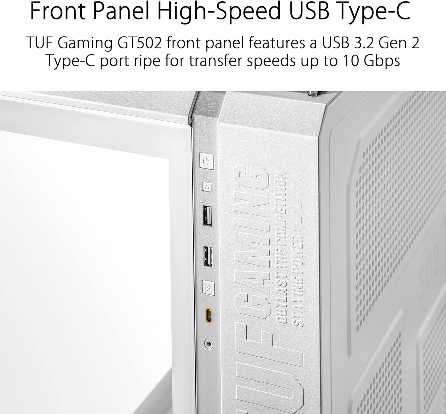 CASE TUF GAMING GT502 BLANCO ATX USB 3 FILTRA POLVO SIN FUENTE