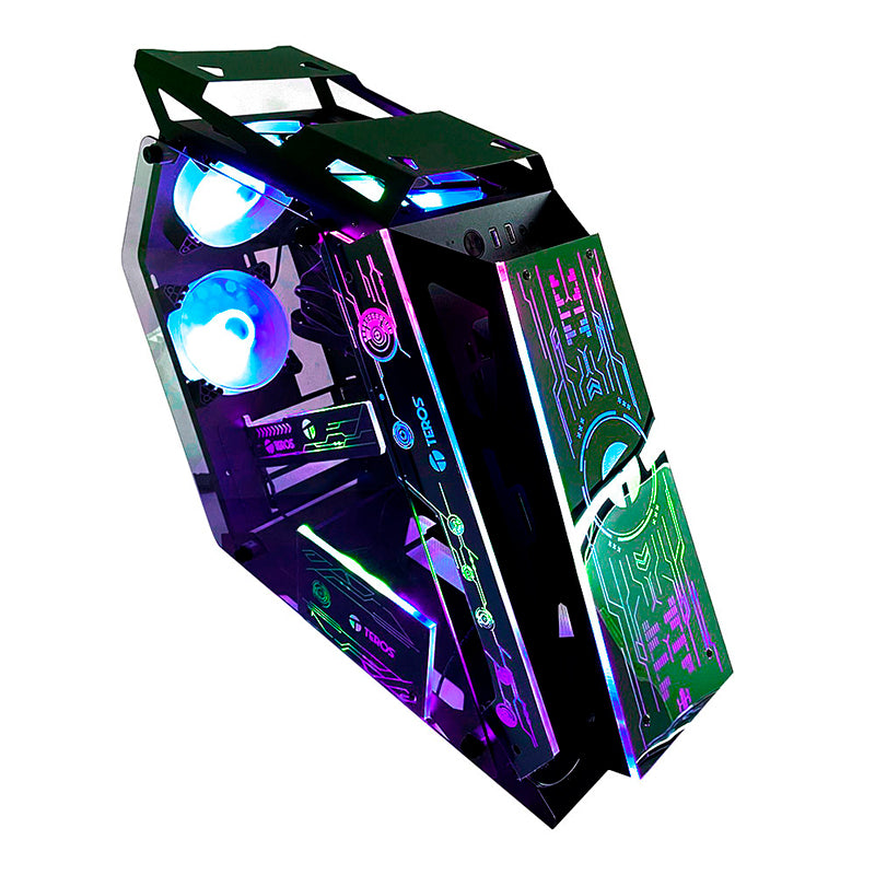 Case NEGRO GAMER Teros TE-1312G MID TOWER ATX 2 LADO VIDRIO