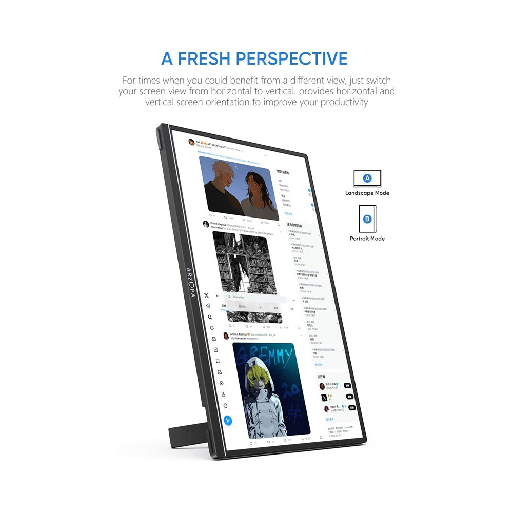 MONITOR ARZOPA 14" IPS 1080P Full HD ideal oficina viajes ULTRALIGERO