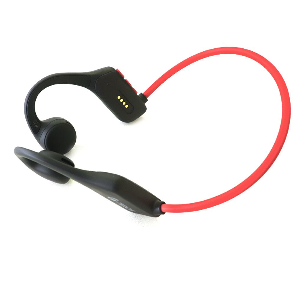Audífono de conducción de aire TEROS TE-8078R bluetooth 15 Metros rojo /gris