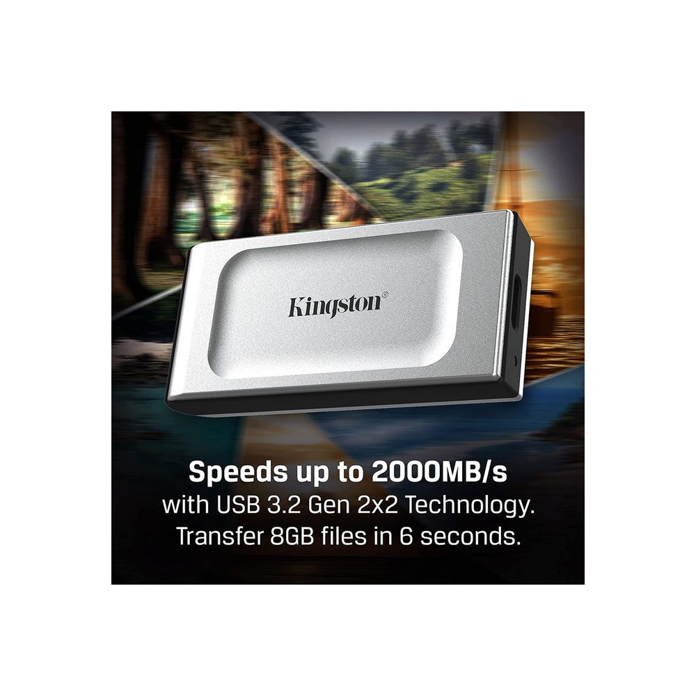 Disco externo SSD KINGSTON XS2000 2TB 3.2 TIPO C 20Gbps 2000MB/S