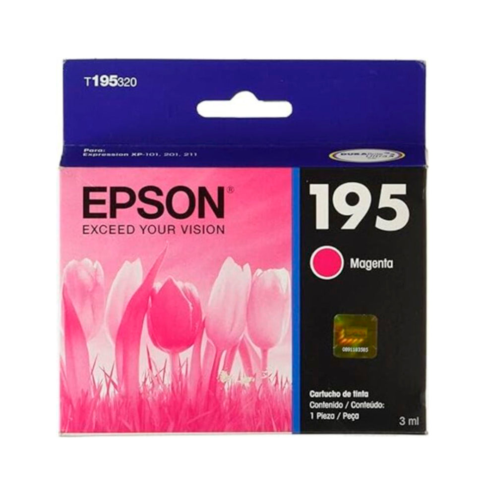 CARTUCHO EPSON 195 MAGENTA PARA XP20 XP101 201 204 XP-211 214 401 411 - T195320