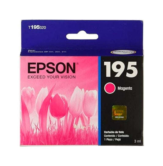CARTUCHO EPSON 195 MAGENTA PARA XP20 XP101 201 204 XP-211 214 401 411 - T195320