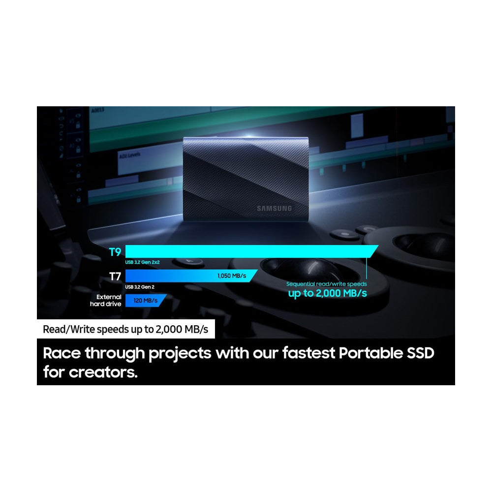 Disco Solido externo SAMSUNG T9 2TB 20Gbps USB C 2000MB/S