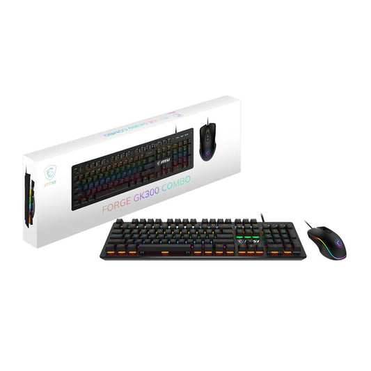 COMBO FORCE GK300 MSI GAMING USB 2.0 INTERRUPTORES AZULES
