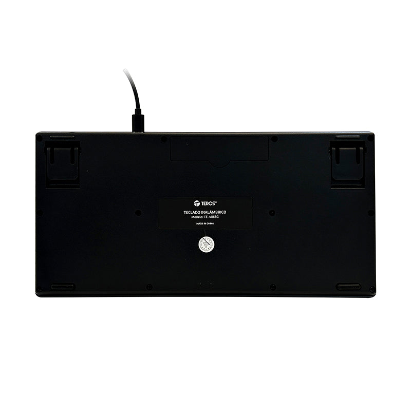 TECLADO GAMER TE-4066G ESPAÑOL NEGRO ILUMINADO INALAMBRICO