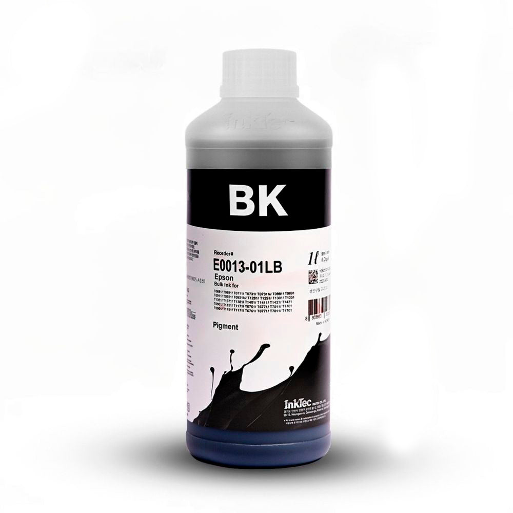 TINTA PIGMENTADA INKTEC DE 1L NEGRO PARA IMPRESORAS ECOTANK WORKFOCE STYLUS EXPRESION (E0013-01LB)