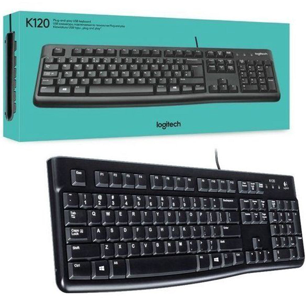 Teclado Logitech ESCOLAR K120 USB Español Silencioso NEGRO