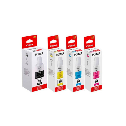 Botella de Tinta CANON GI-10 ORIGINAL PACK X 4 Colores