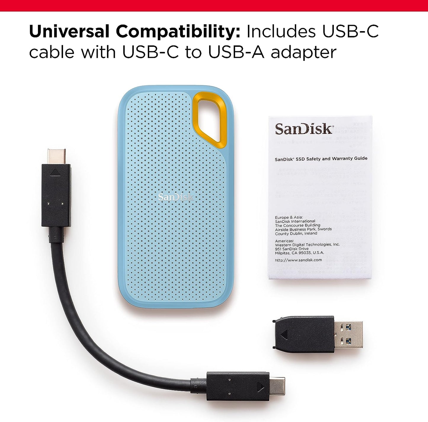 DISCO PORTABLE SSD Sandisk E61 V2 1tb 1050Mb/s CELESTE ULTRA VELOZ