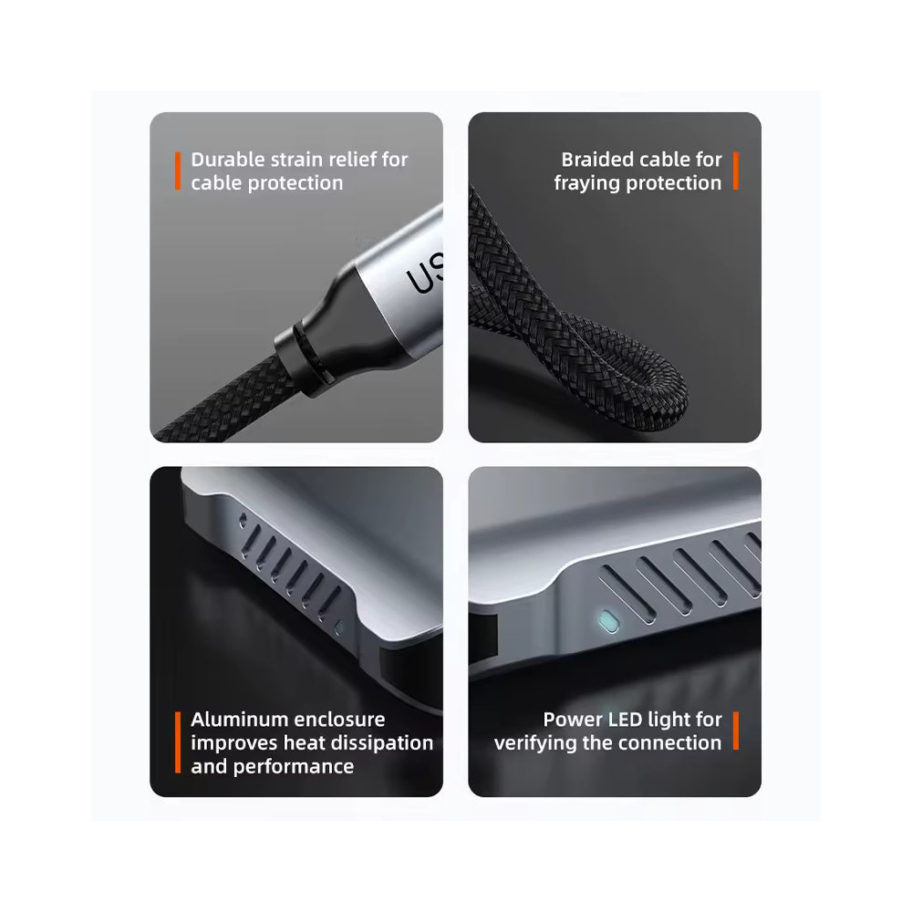ADAPTADOR VIDEO USB C A HDMI 2 SALIDAS HDMI PC MAC IPAD (CT-CM2H4K-AG)