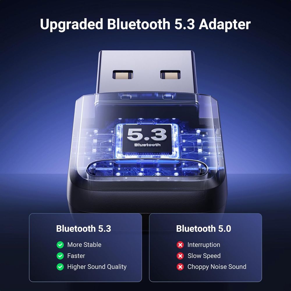 ADAPTADOR BLUETOOTH 5.3 UGREEN NANO USB HASTA 20 METROS - CM591 (PN 90225)