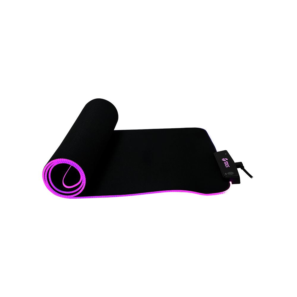 PAD MOUSE TEROS TE-3013G NEGRO LADOS RGB GOMATELA 15 COLORES