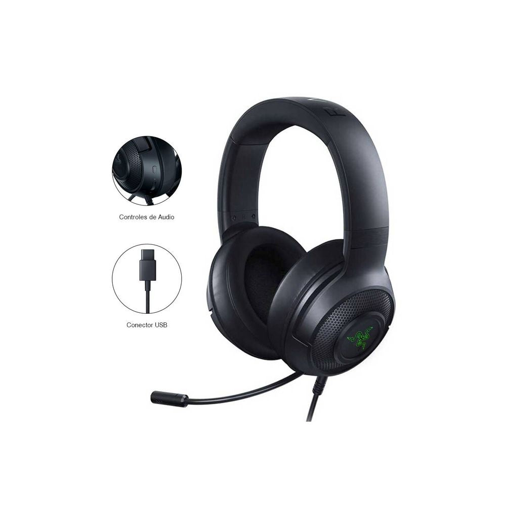 Audifonos Gamer Razer Kraken x USB SONIDO 7.1 PC - SWITCH CONTROLADORES DE VOLUMEN