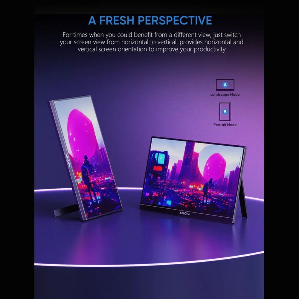 MONITOR PORTÁTIL ARZOPA Z1FC 16.1" 1920x1080 IPS USB-C HDMI