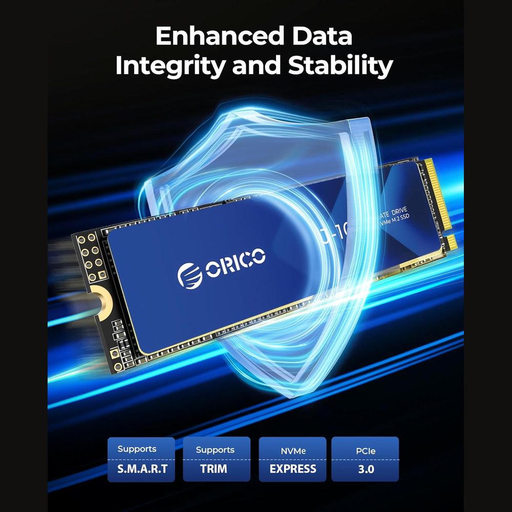 DISCO SOLIDO M.2 ORICO J10 PCIE GEN3X4 2280 NVME 1TB 3D NAND LECTURA HASTA 3100 MBS