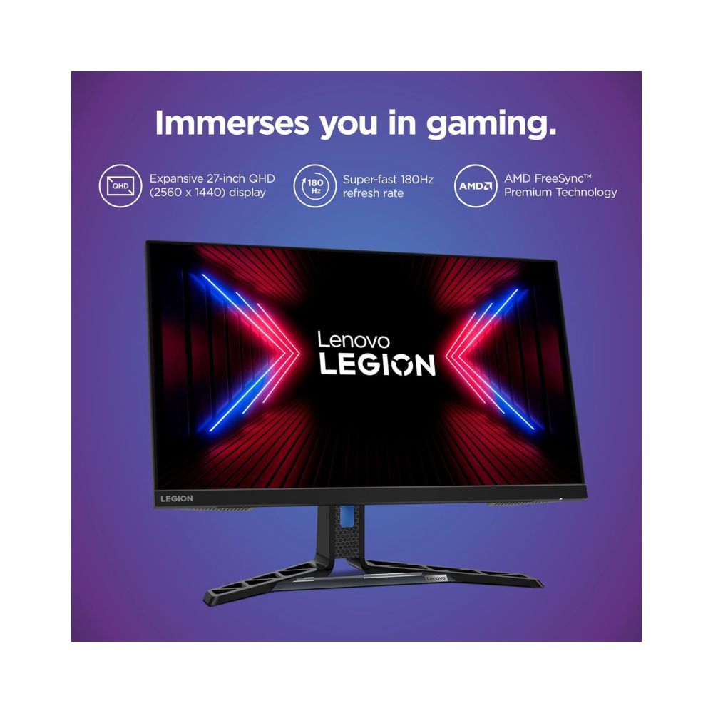 Monitor GAMER Legion R27QC-30 27' 2K QHD 165HZ IPS 0.5MS HDMI 2.1 PARLANTE