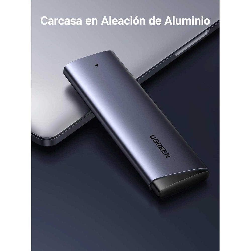 ADAPTADOR SSD m.2 UGREEN CM767 ENCLOSURE SSD M.2 NVME ALUMINIO 2230 2242 2260 2280 10GPBS USB-C ( 32567 )