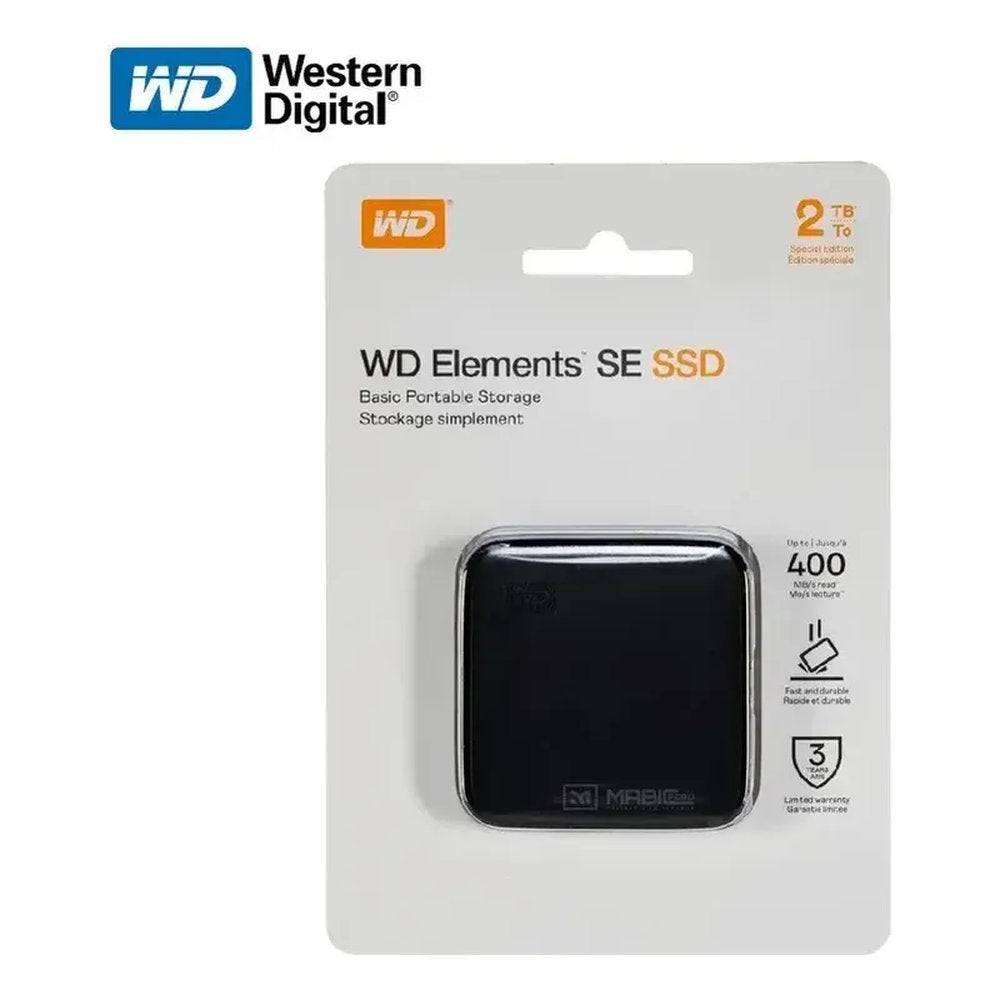 DISCO SSD EXTERNO WD Elements SE 2TB USB 3.0 DISCO SSD Portátil WESTERN DIGITAL DISCO SSD PORTABLE