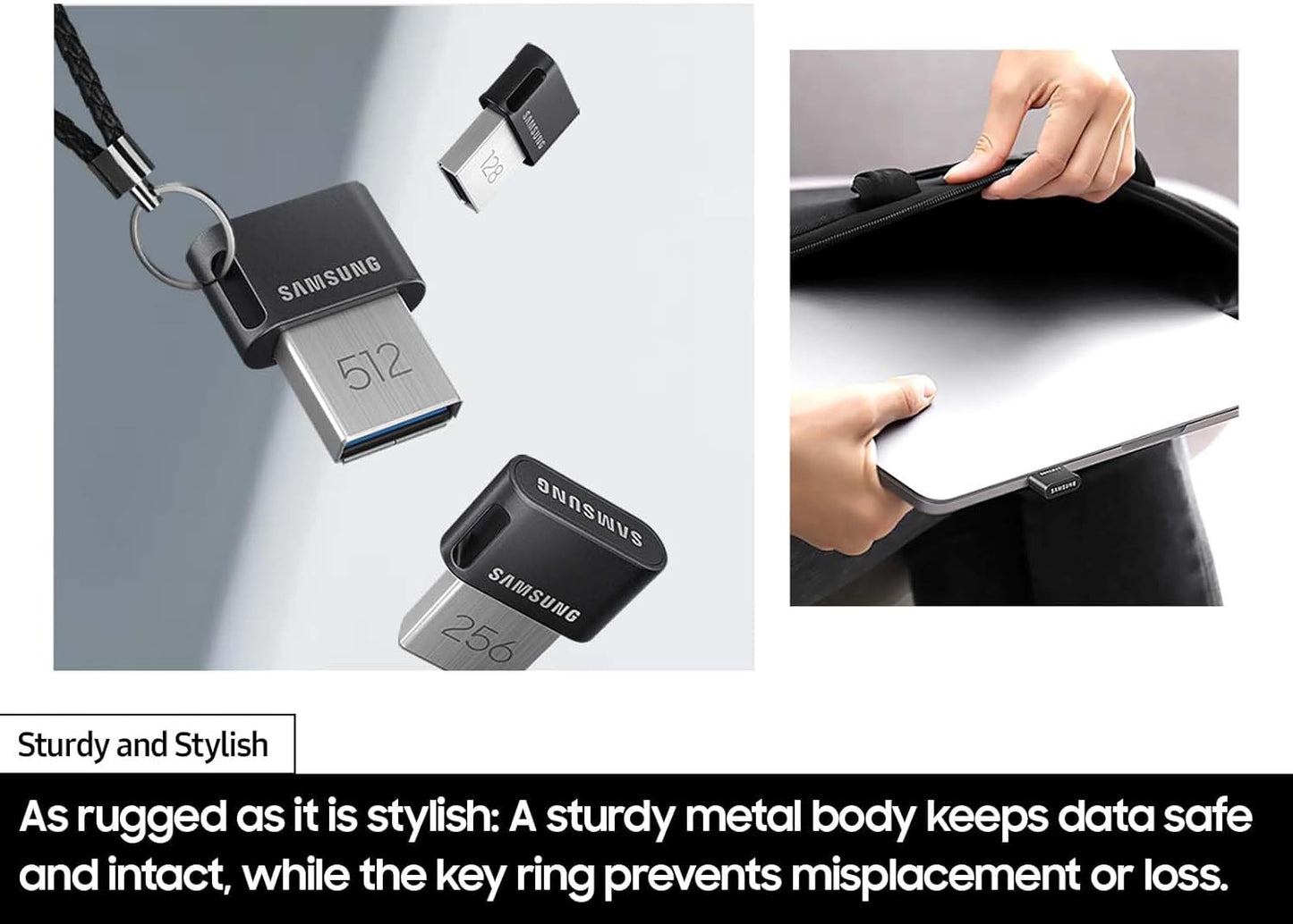MEMORIA USB 3.2 512GB SAMSUNG FIT PLUS GRIS PEQUEÑO