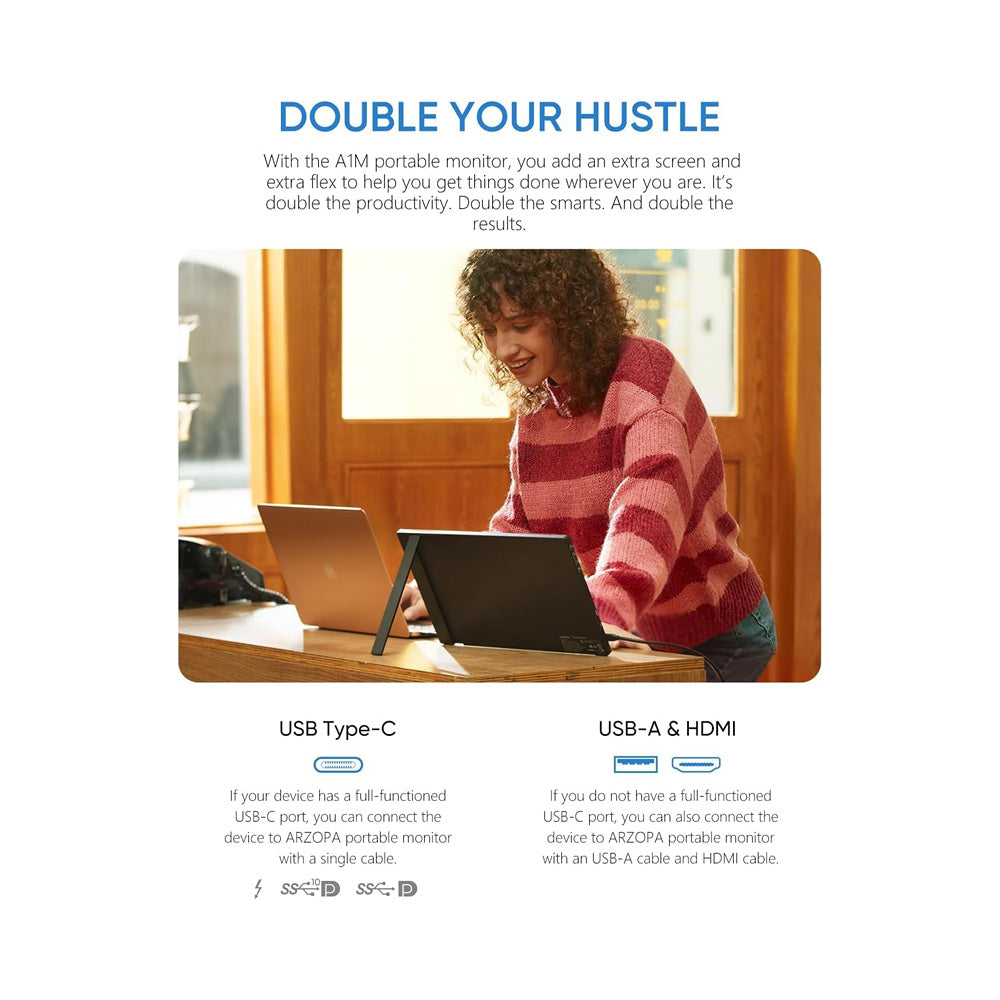 Monitor Arzopa A1M PORTATIL | 1080P 17.3'' FHD IPS LIGERO