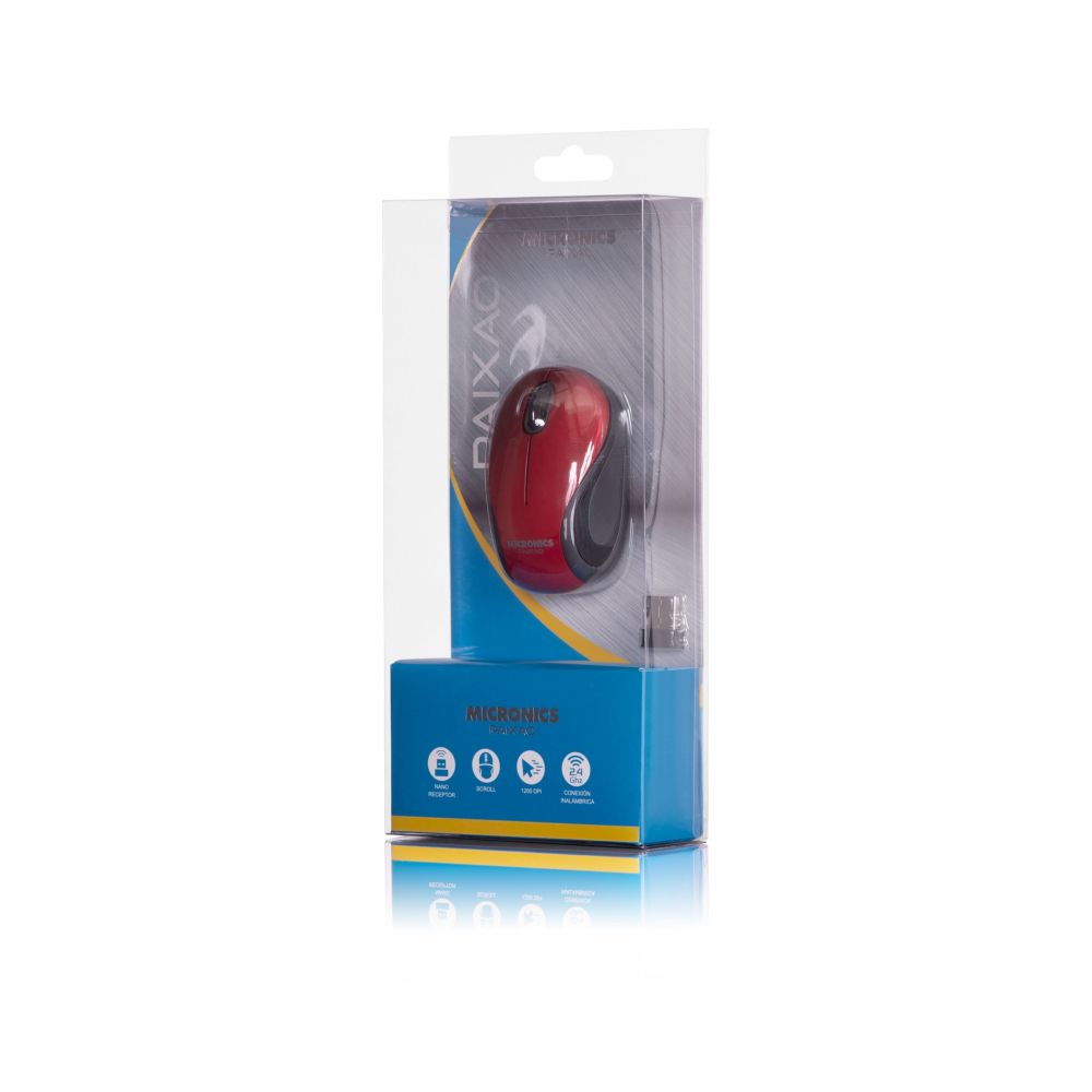 MOUSE INALAMBRICO MICRONICS PAIXAO - MIC M210RR ROJO