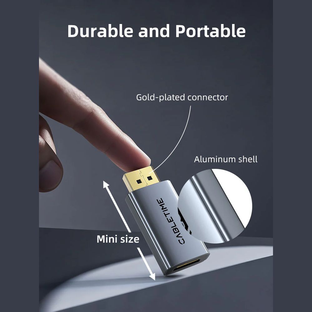 Adaptador DP a HDMI DisplayPort a HDMI 4K PARA PC TV LAPTOP PROYECTOR