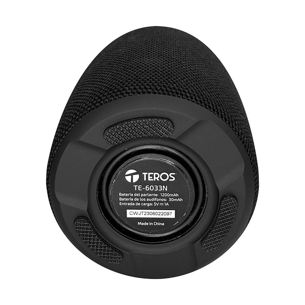 Parlante Y AUDIFONOS Inalámbricos Teros TE-6033N BLUETOOTH 10MTS MP3 MICROSD 64GB USB