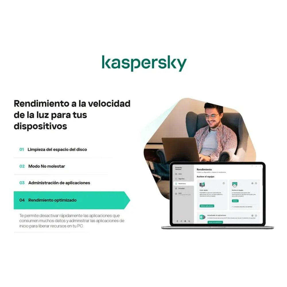 ANTIVIRUS KASPERSKY STANDART SEGURIDAD RENDIMIENTO PRIVACIDAD