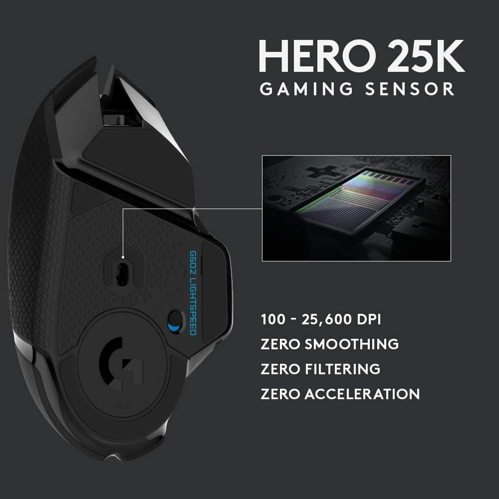 MOUSE GAMER LOGITECH G502 HERO 25k INALAMBRICO RGB LIGTHSPEED