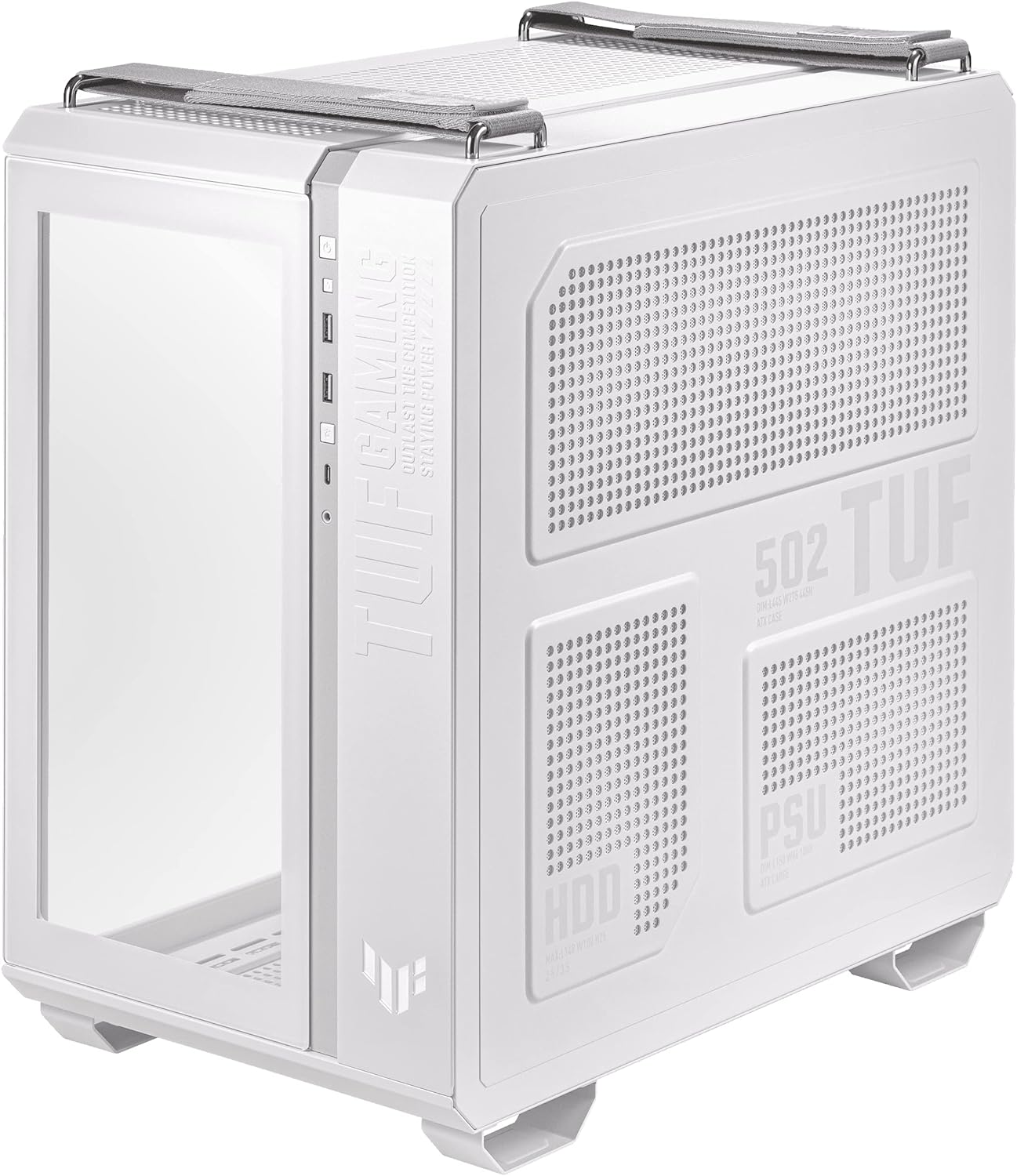 CASE TUF GAMING GT502 BLANCO ATX USB 3 FILTRA POLVO SIN FUENTE
