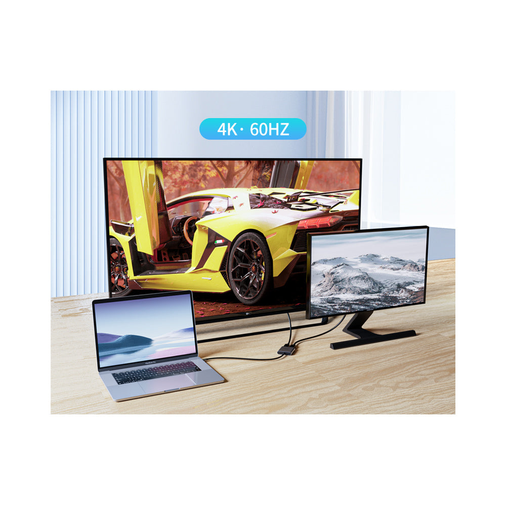 Adaptador USB C a DISPLAYPORT dual USB C A 2 DISPLAYPORT PC MAC IPAD