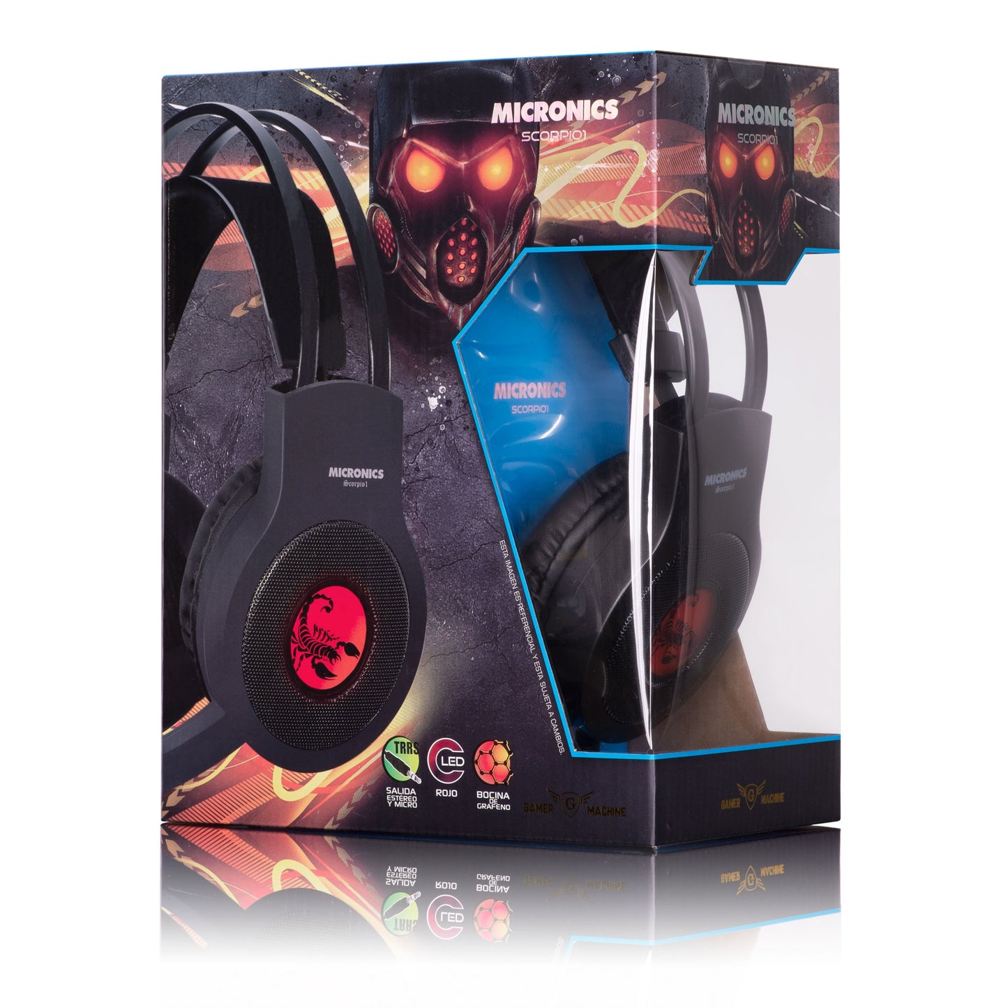 AUDIFONOS GAMING MICRONICS SCORPIO 1 - MIC HG814+P4 USB JACK 3.5