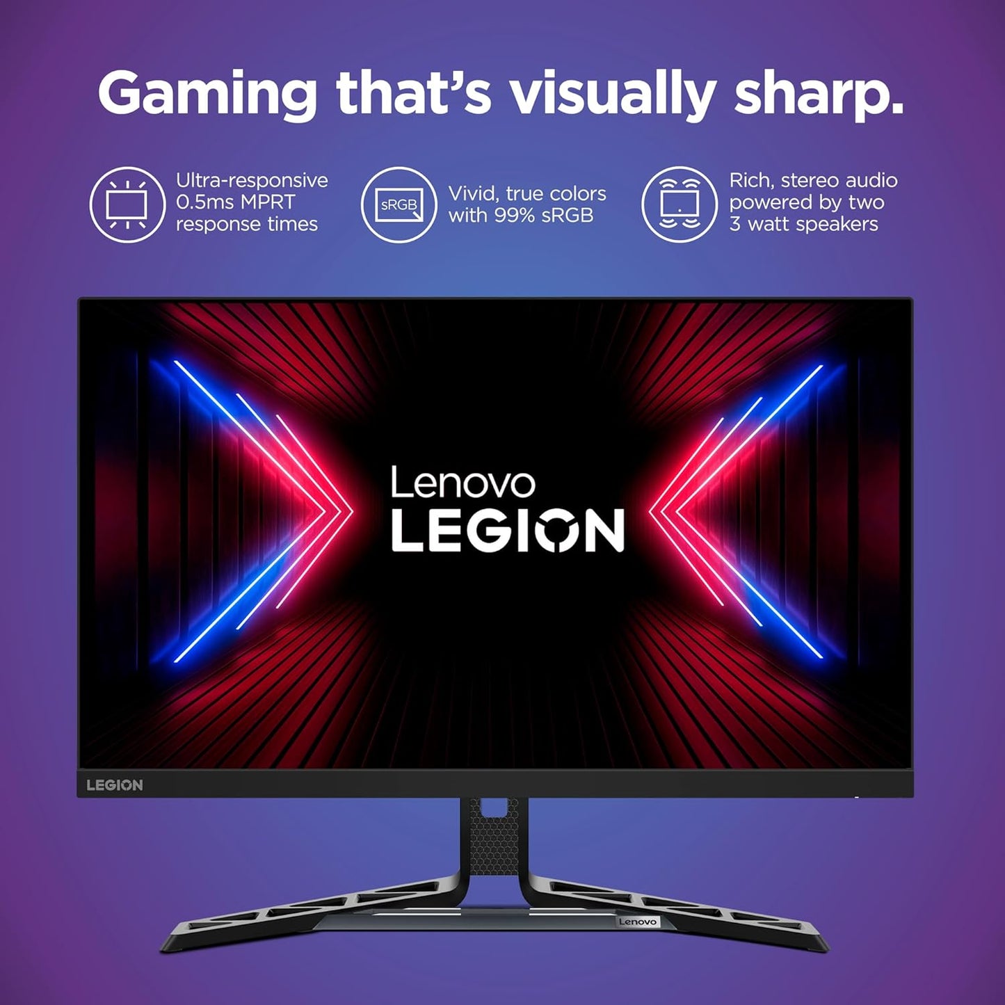 Monitor GAMER Legion R27QC-30 27' 2K QHD 165HZ IPS 0.5MS HDMI 2.1 PARLANTE
