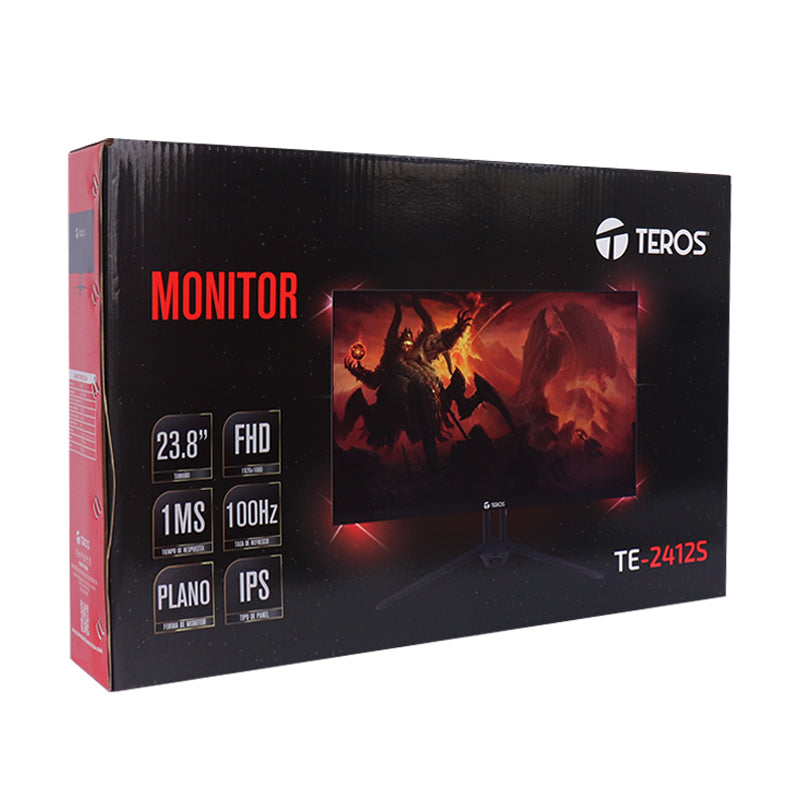 Monitor GAMER Teros TE-2412S 23.8' IPS 100HZ 1MS HDMI VGA PARLANTES FULL HD