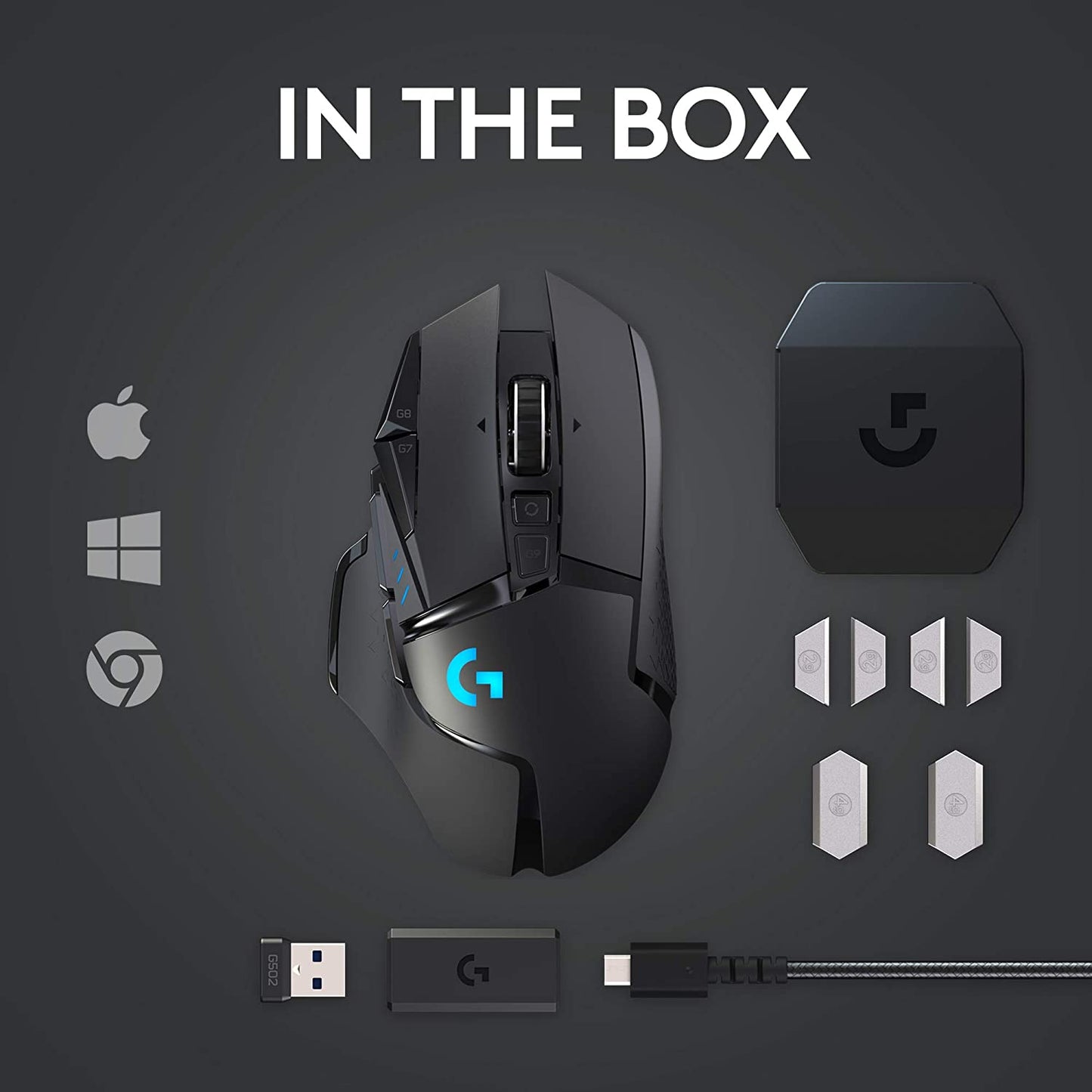 MOUSE GAMER LOGITECH G502 HERO 25k INALAMBRICO RGB LIGTHSPEED