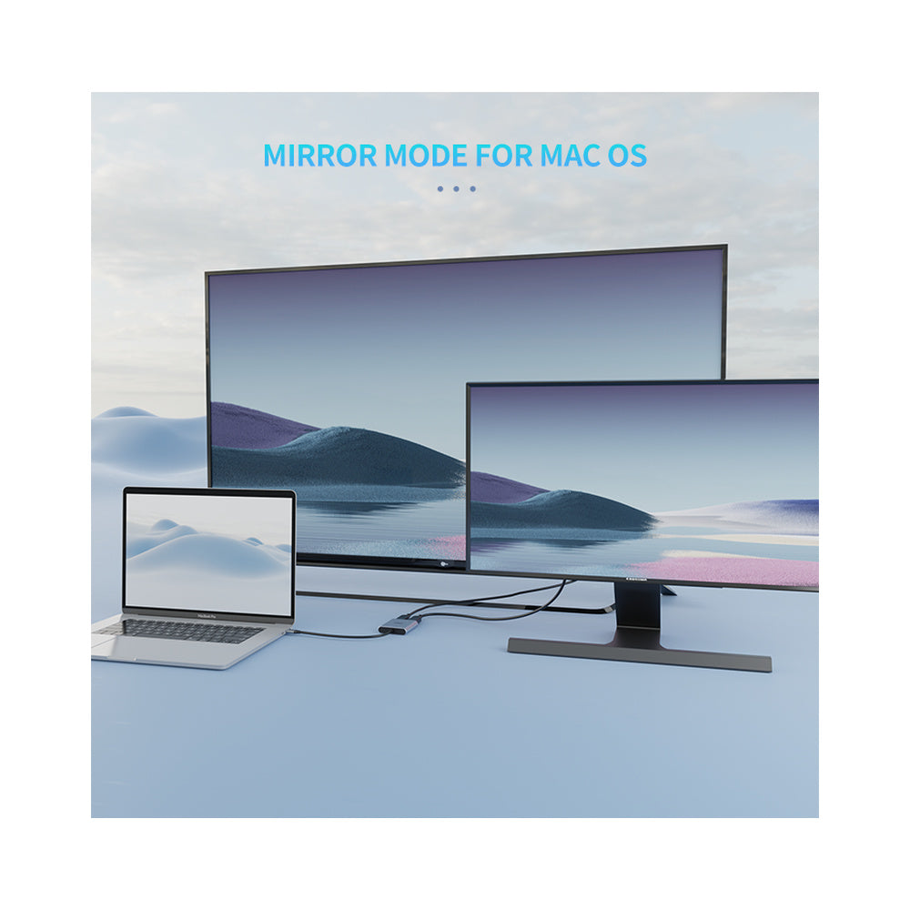 Adaptador USB C a DISPLAYPORT dual USB C A 2 DISPLAYPORT PC MAC IPAD