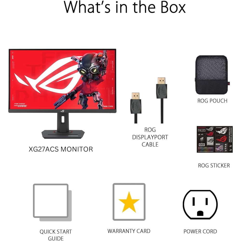 Monitor ASUS ROG STRIX XG27ACS 27' 2560x1440 1MS 170HZ PIVOTE GIRO FREESYNC HDMI